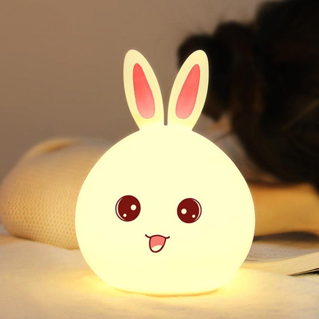 Rabbit silicon touch night lamp
