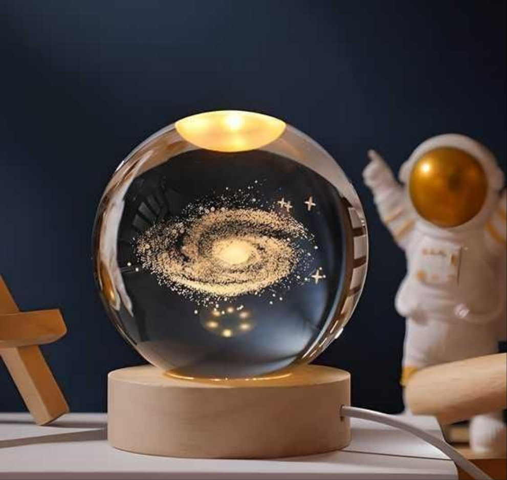 Galaxy crystal night lamp