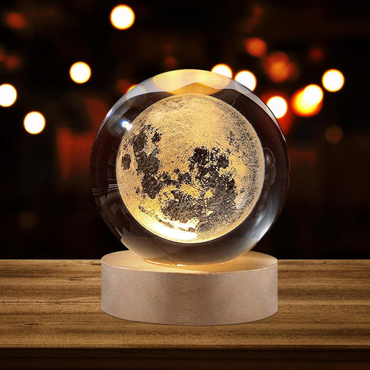 Crystal moon night lamp
