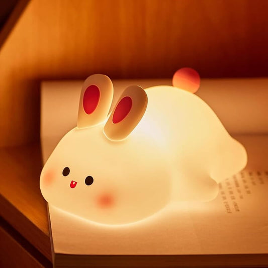 Rabbit night light silicone touch lamp