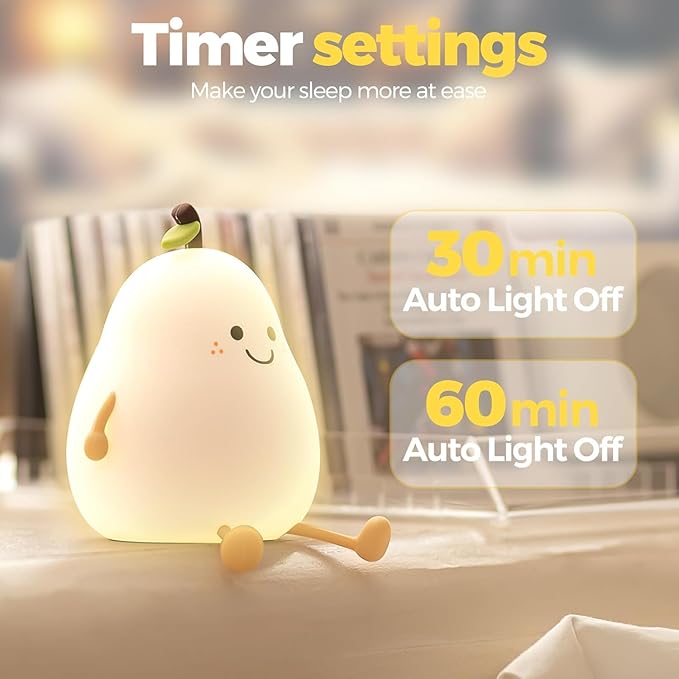 Pear silicon touch lamp